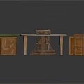 Vintage Wooden Furniture Collection With Tables Chairs Chest And Shelf