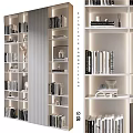 Modern White Bookshelves With Books Decorative Ornaments And Stylish Design