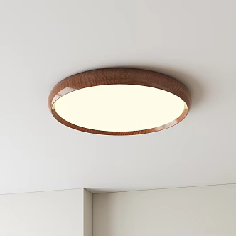 Middle Ancient Solid Wood Ceiling Lamp 3d model