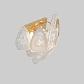 Elegant Modern Wall Lamp Design With Transparent Glass And Golden Openwork Teardrop Shades