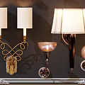 Elegant Wall Lamps With Metal Frame And Glass Shades For Home Decor