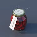 Delicious Preserved Strawberries in Clear Glass Jar With VIVAPATIS Lid and Strawberry Tag
