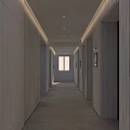 Modern style elevator aisle culture screen display 3d model
