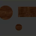 Wooden Furniture Set Including Round Table Rectangular Bench And Small Stool