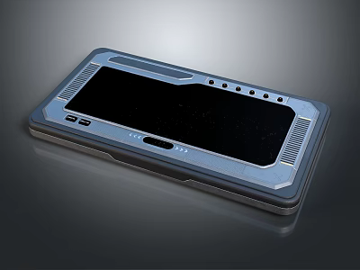 Sleek Blue Portable Computer With Large Screen And Metallic Edge Design 3d model