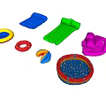 Vibrant Inflatable Water Sports Equipment Including Float Rings Mats Beds Seats And Paddling Pools