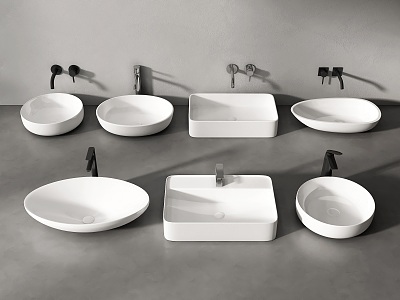 Modern basin wash basin wash basin wash basin wash basin counter basin 3d model