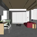 Modern Open Plan Living Dining Room Interior With Wooden Table Sofa And Natural Light