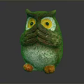 Cute Owl Shaped Decorative Daily Life Product With Brown Body Yellow Eyes And Orange Feet