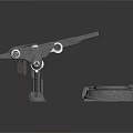 Gray Industrial Mechanical Components With Metal Rod Bolts And Circular Base