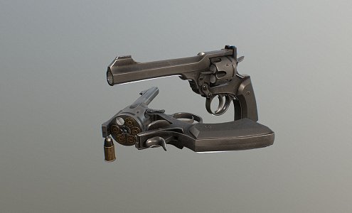 Webley IV Pistol 3d model