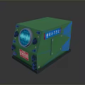 Green Electronic Device With Circular Blue Screen And Control Buttons From Duoli Electronic Company