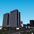 Modern Industrial Factory Park With Multiple Buildings Wide Roads And Green Landscaping