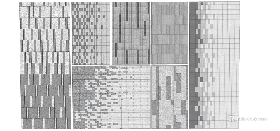 Plaza Paving Design Ideas With Various Patterned Tiles And Modern Layouts 3d model