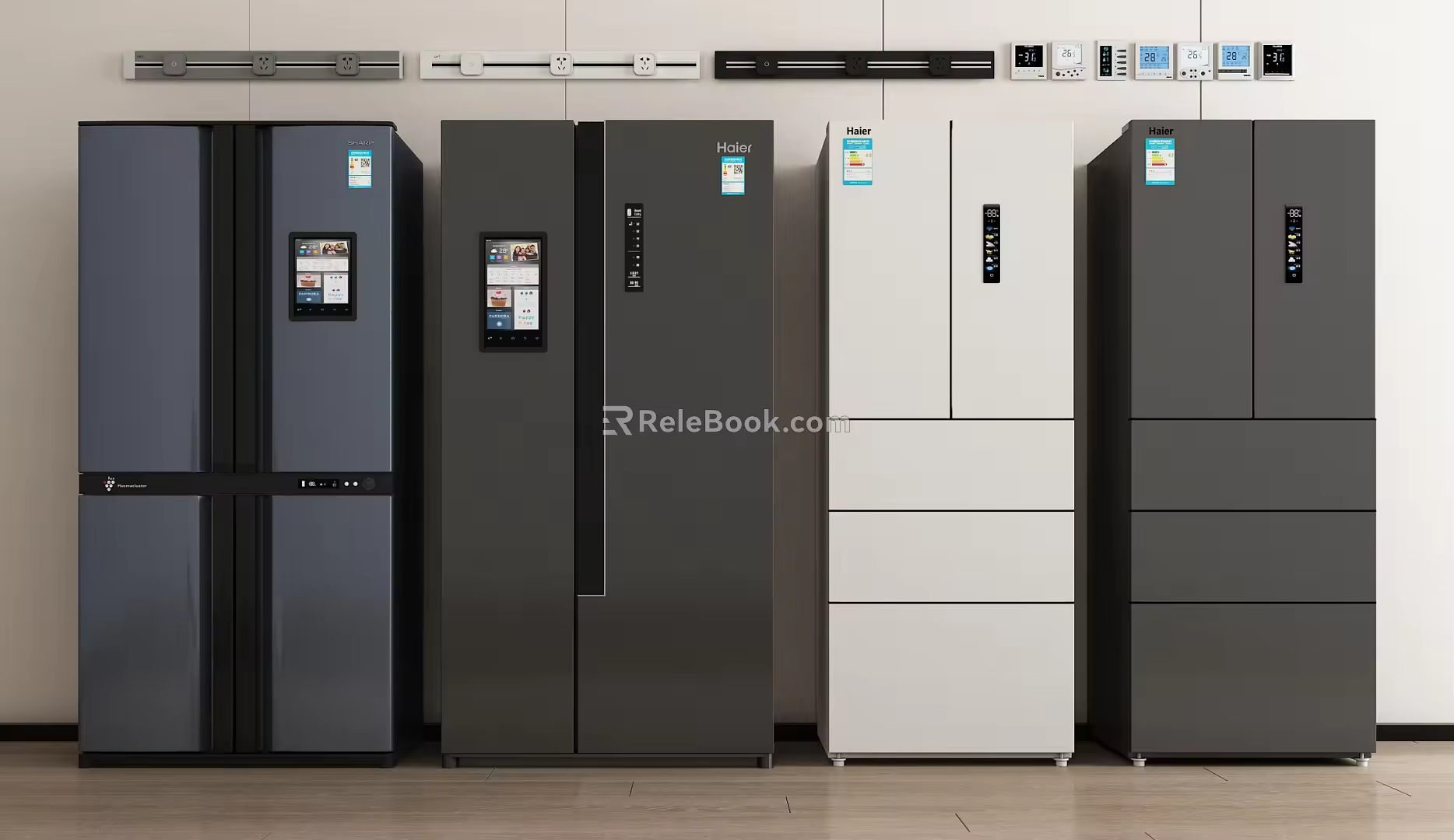 Modern refrigerator 3d model