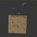 Desert Themed Sculpture Featuring Truck Flames And Airplane Wreckage Elements