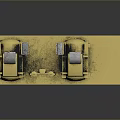 Yellow Industrial Equipment With Cabinets Circular Tanks And Connecting Pipes On Platform