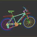 Rebel Modern Mountain Bike With White Gray Orange Frame And Large Tires