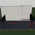 Modern Black Metal Fence Design for Outdoor Space with Green Grass and White Wall