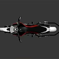 Modern Red Black And White Motorcycle Design With Single Seat Exhaust And White Wheels