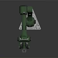 Industrial Robotic Arm Equipment With Green Mechanical Structure And Metal Base