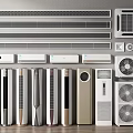 Modern Air Conditioner Fans Collection With Wall Mounted Standing And Tower Designs