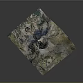 Detailed 3D Topographic Model Showcasing Mountain Ranges And Natural Terrain Features
