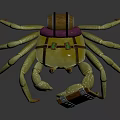 Adventurous Crab Character With Backpack And Wooden Chest Adventure Gear