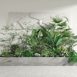 plant potted landscape green plant 3d model