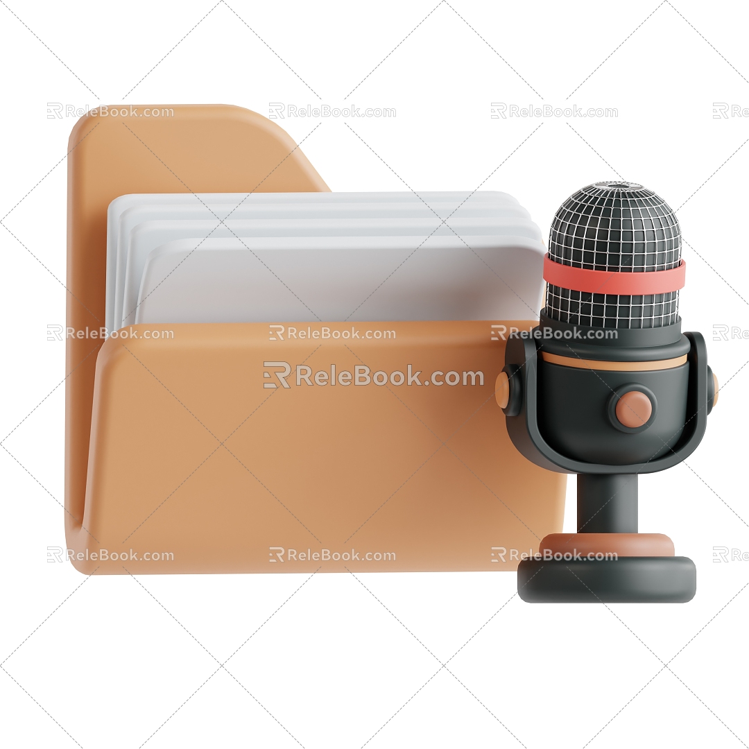 Modern Microphone Cartoon Microphone Microphone Cartoon Microphone 3d model