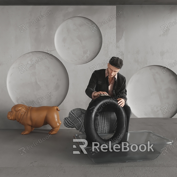 Modern Man Animal Casual Single Sofa Combination model