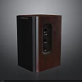 Kenwood Red Wooden Speaker With Control Knobs And Classic Design
