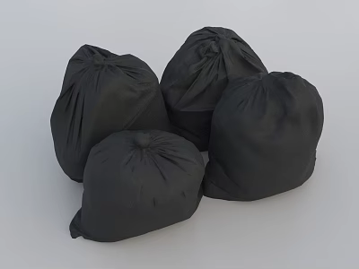 Household Black Garbage Bags for Home Use Durable Leakproof and Convenient 3d model