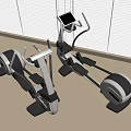 Modern Indoor Fitness Equipment With Digital Screens And Ergonomic Design