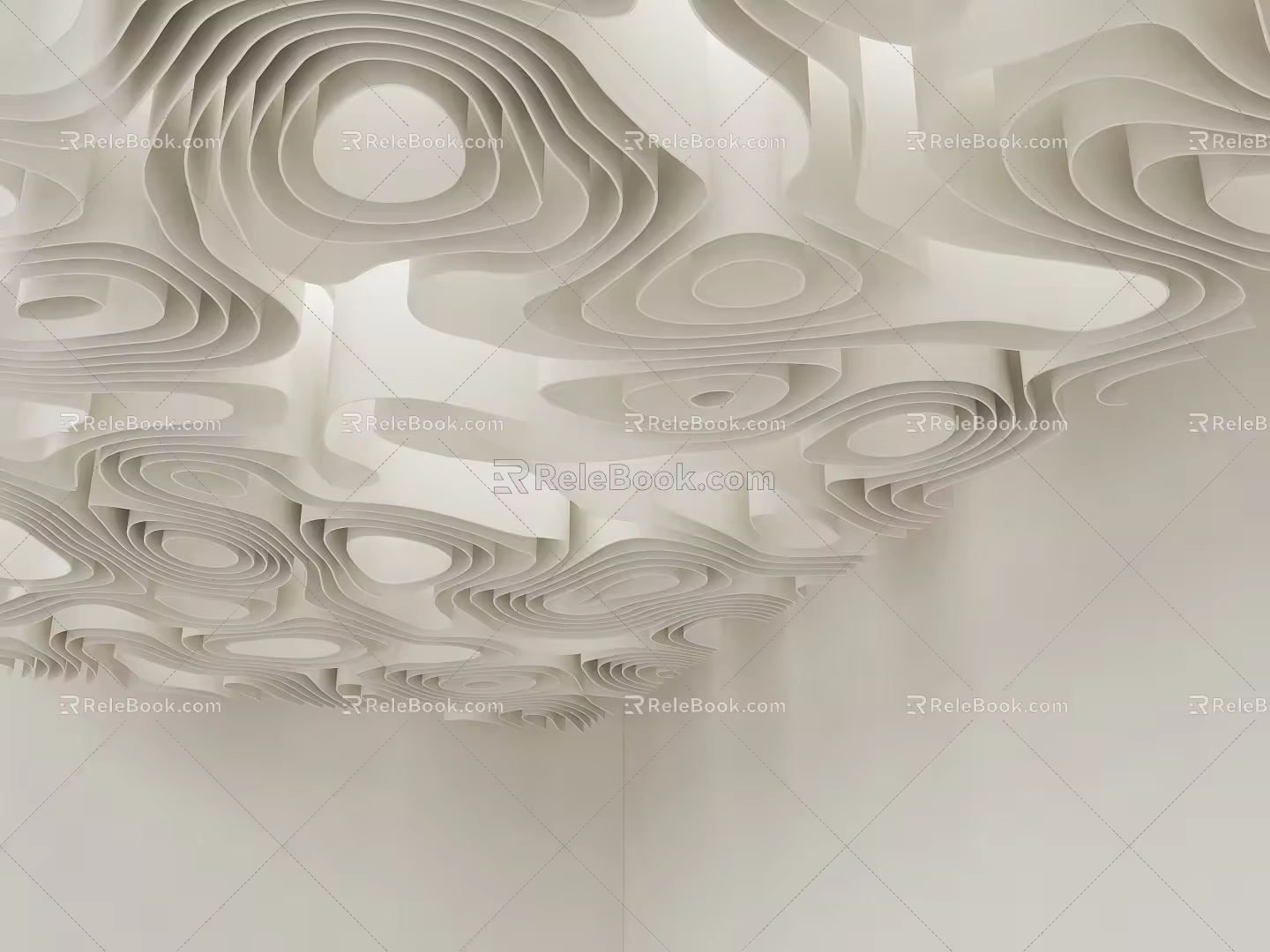 Modern Ceiling Paper Ceiling Simple Roll Paper Ceiling Public Office Ceiling Commercial Ceiling Art Ceiling Internet Celebrity Ceiling 3d model