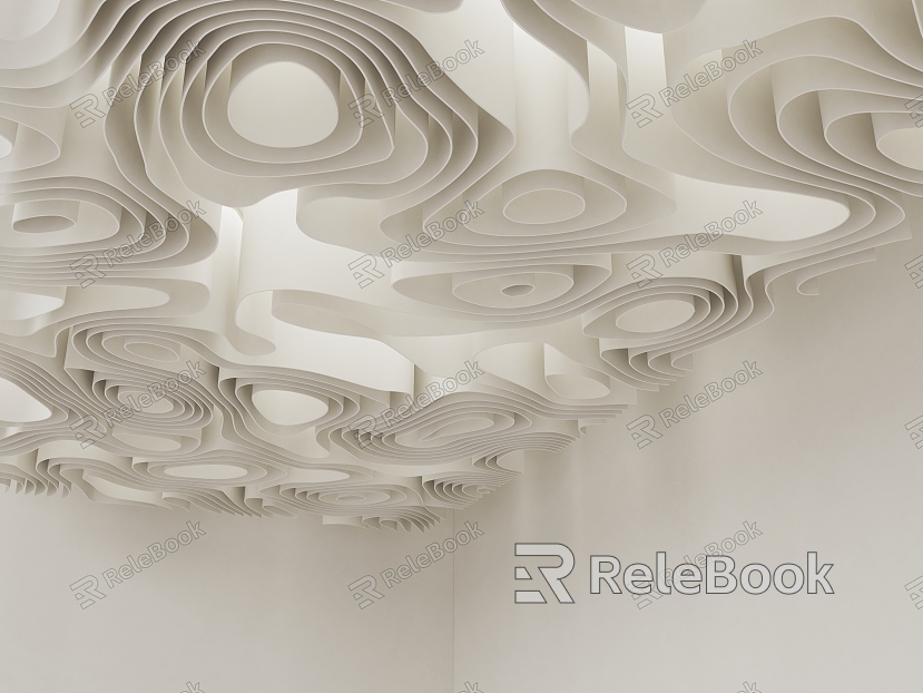 Modern Ceiling Paper Ceiling Simple Roll Paper Ceiling Public Office Ceiling Commercial Ceiling Art Ceiling Internet Celebrity Ceiling model