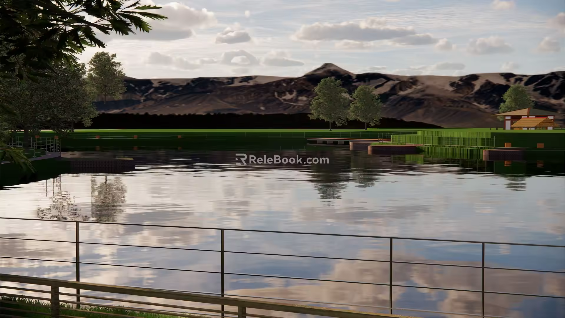 Modern Resort High Beach Resort 3d model