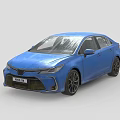 Blue Toyota Sedan With Modern Exterior Design And Black Alloy Wheels