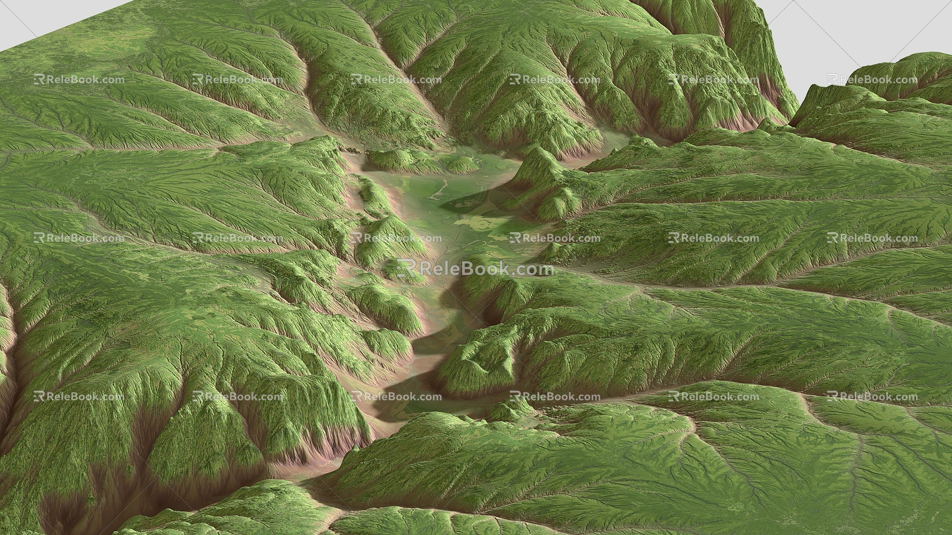 canyon valley plateau mountain mountain terrain mountain peak slope grassland 3d model