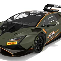Green OPPO Racing Car With Sleek Exterior And Rear Wing Design Details