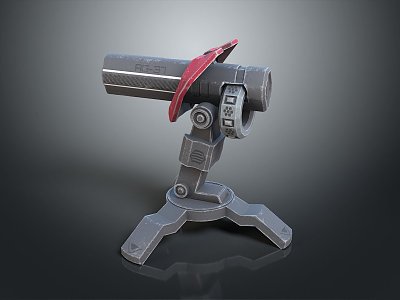 laser tower turret turntable sci-fi tower defense game tower defense sci-fi turret game turret game turret 3d model