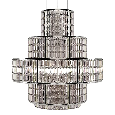 Luxurious Crystal Multi Tier Chandelier with Modern Design and Sparkling Details 3d model