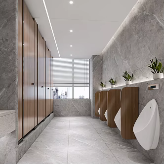 Modern Public Restroom Public Restroom Public Toilet 3d model