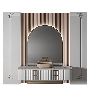 Jane European bathroom cabinet combination 3d model