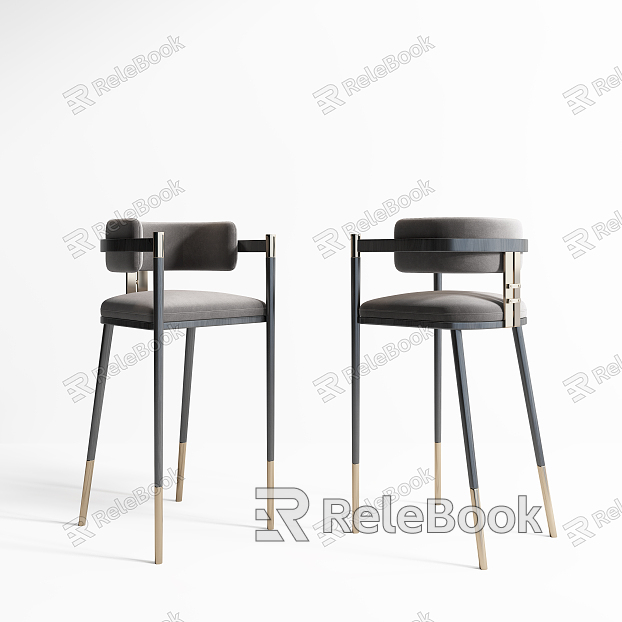 Light Luxury Bar Chair model