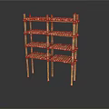 Eco Friendly Bamboo Shelf With Multiple Woven Layers And Stable Structure