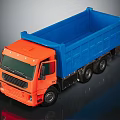Toy Dump Truck With Orange Cab And Blue Bed Colorful Design