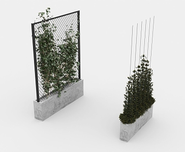 Plants Vines Outdoor Plants Green Plants Flowers and Plants Vines Park Iron Net 3d model