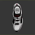 Modern Nike Sneakers In White Black And Red With Classic Laces And Rubber Sole