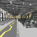 Modern Gym 3d model